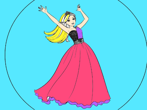 Spel Barbie målarbok  på nätet
