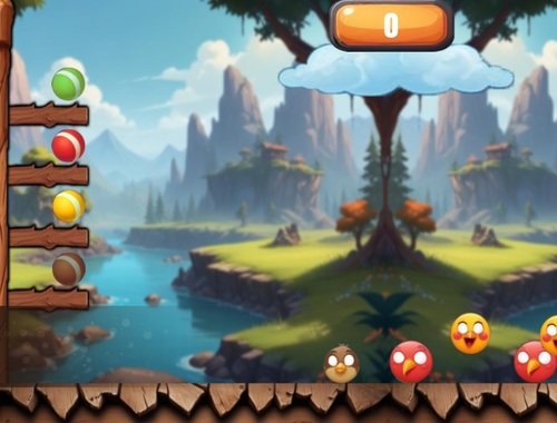Spel Färgbollskytte fågel  på nätet