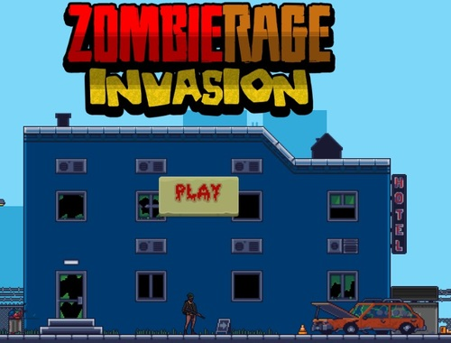 Spel Zombie rasande invasion  på nätet