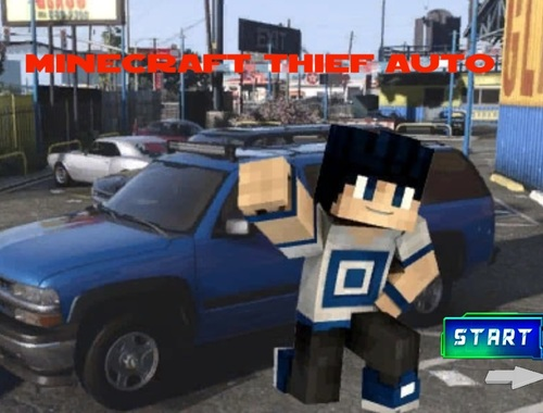 Spel Minecraft Thief Auto på nätet