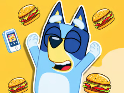 Spel Pussel: Burger Dog Bluey  på nätet