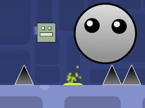 Spel Geometri -streck: klickare och nivåer  på nätet