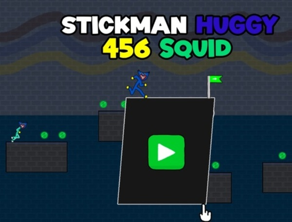 Spel Stickman Huggy 456 bläckfisk  på nätet