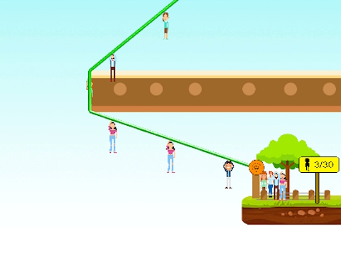 Spel Zipline People räddar  på nätet