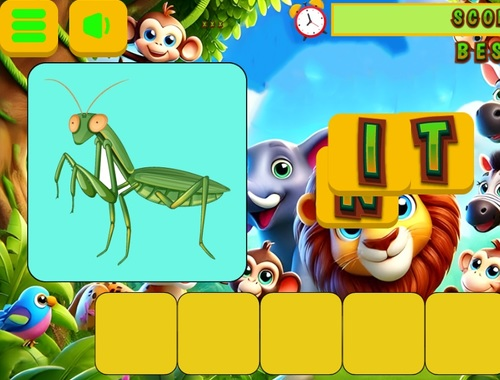 Spel Ord djur för barn  på nätet