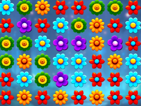 Spel Mystisk blomma match  på nätet