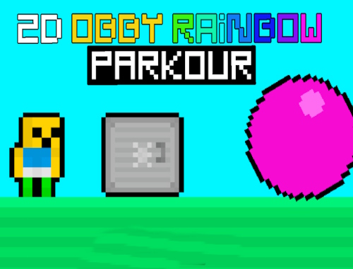 Spel 2d Obby Rainbow Parkour  på nätet