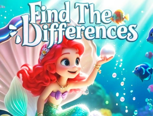 Spel Hitta skillnaderna: Little Mermaid  på nätet