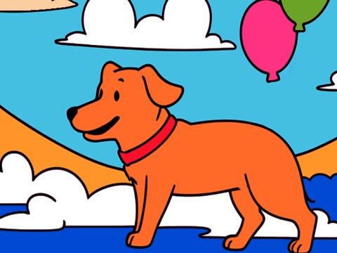 Spel Färg efter kod: gul hund  på nätet