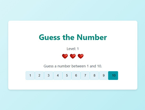 Spel Gissa numret  på nätet