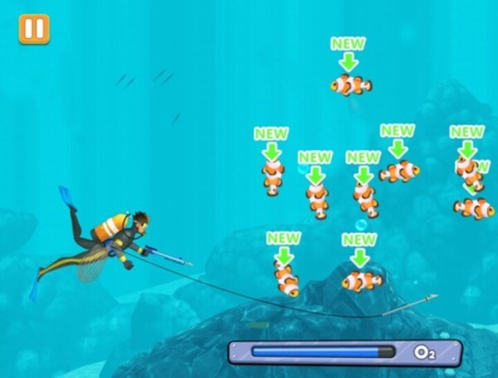 Spel Fisk skjuter fiskjägare  på nätet