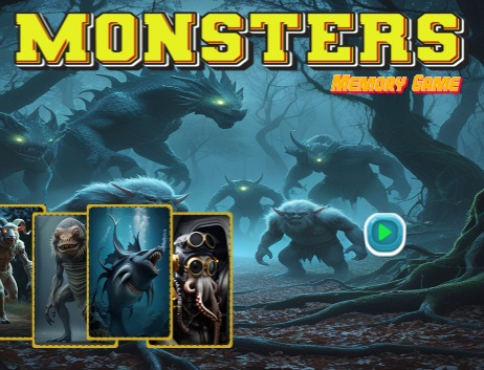 Spel Monsters Memory Game  på nätet