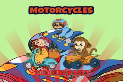Spel Motorcykel målarbok  på nätet