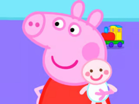 Spel Jigsaw Puzzle: Peppa Pig New Baby  på nätet