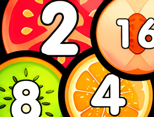 Spel Merge Balls Shooter 2048 Connect Fruits  på nätet