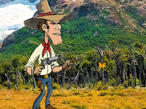 Spel Cowboy upptäcker förmögenhetspotten  på nätet
