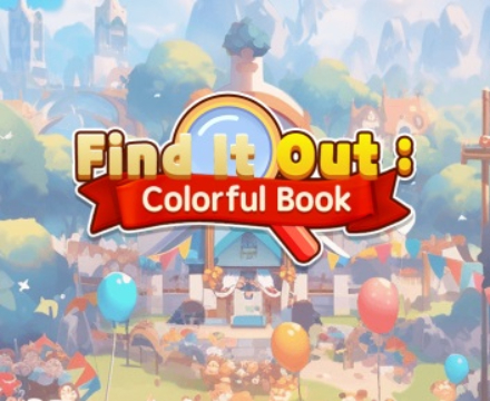 Spel Hitta ut färgglad bok  på nätet