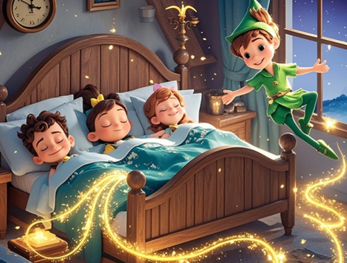 Spel Hitta skillnaderna: Peter Pan  på nätet