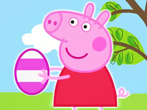 Spel Jigsaw Puzzle: Peppa Pig Easter Eggs  på nätet
