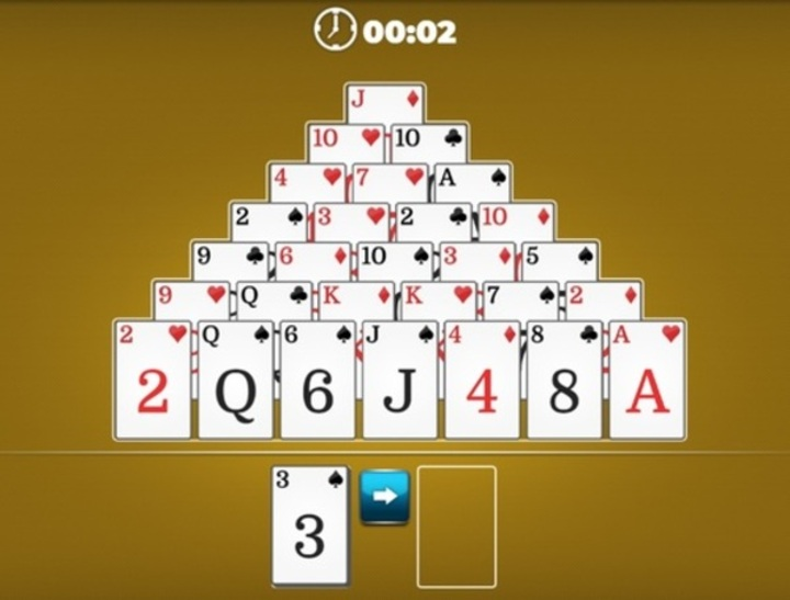 Spel Pyramidsolitär  på nätet