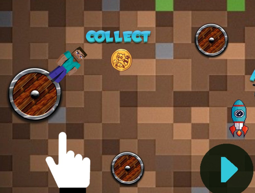 Spel Minblock roterar och flyger äventyr  på nätet