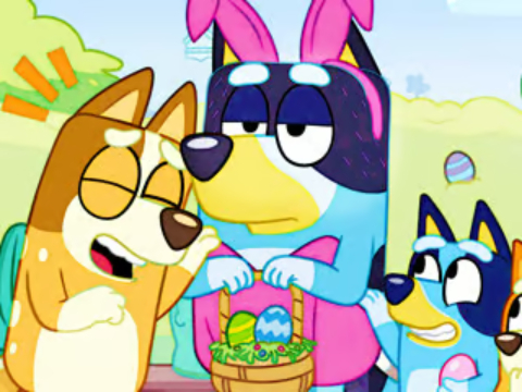 Spel Jigsaw Puzzle: Bluey Easter Dress Up  på nätet