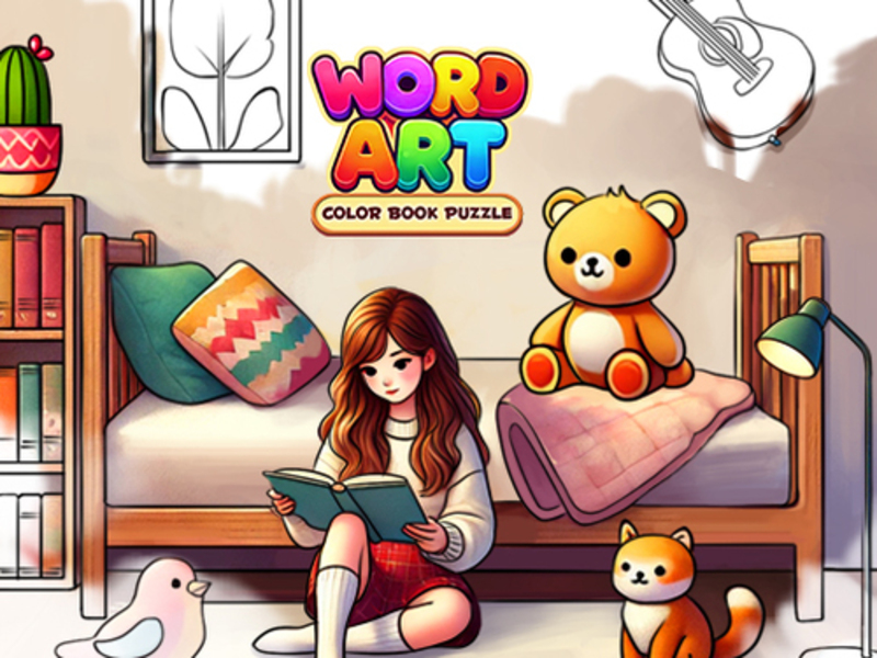 Spel Word Art: Color Book Puzzle på nätet