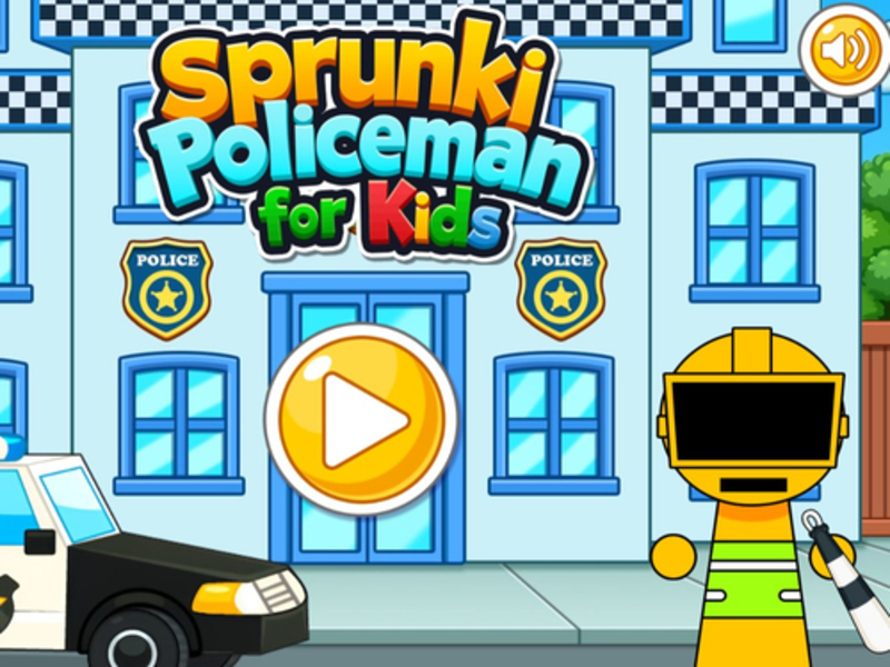 Spel Sprunki polis för barn på nätet