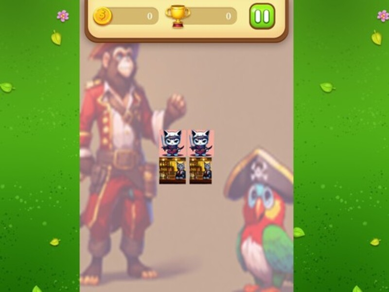 Spel Piratkattminnesmatch på nätet