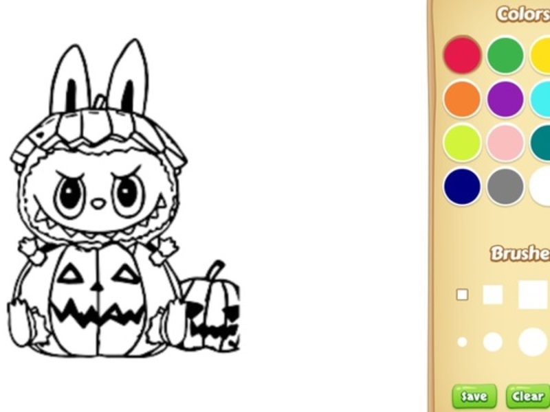Spel Halloween Labubu Coloring & Drawing Game på nätet