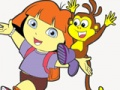 Spel Dora The Explorer Coloring Fun  på nätet