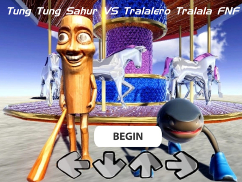 Spel Tung Tung Sahur vs Tralalero tralala fnf på nätet