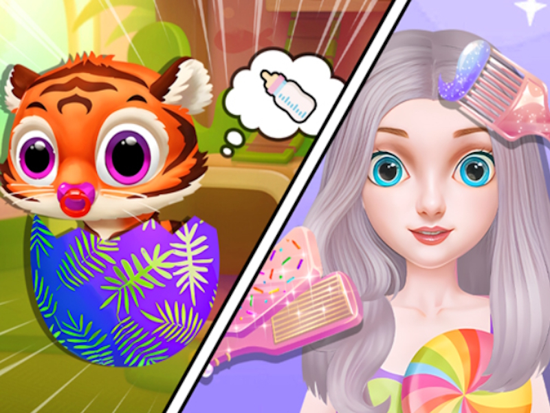 Spel Roliga minispel för prinsessan på nätet
