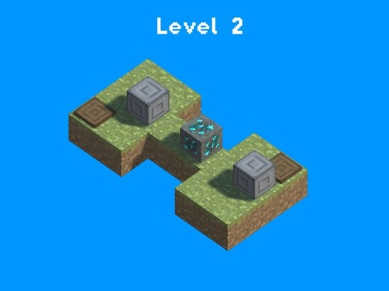 Spel Block Pusher Voxel World 3D på nätet