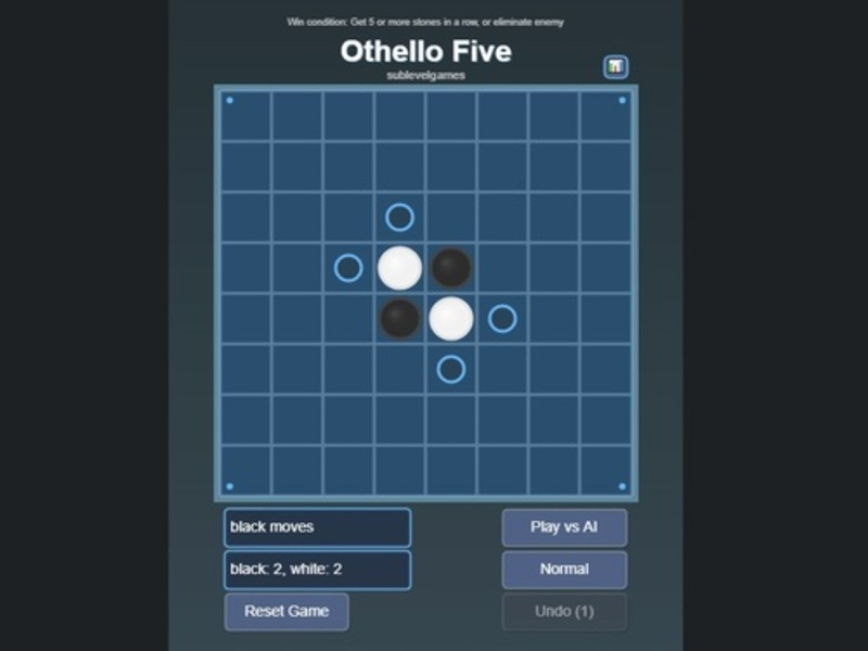 Spel Othello fem på nätet