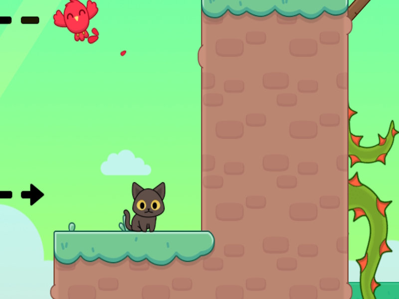 Spel Kitty älskar fåglar på nätet