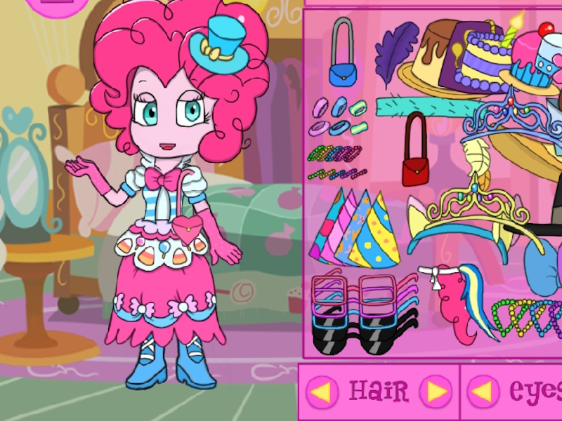 Spel My Little Pony Equestria Girls Pinkie Pie Dress Up på nätet