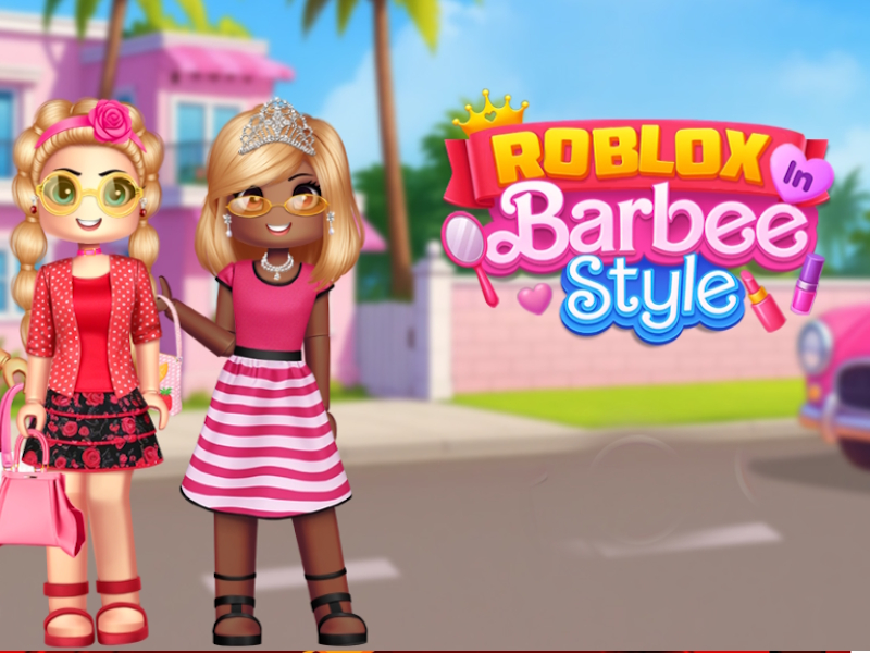 Spel Roblox i barbie -stil på nätet