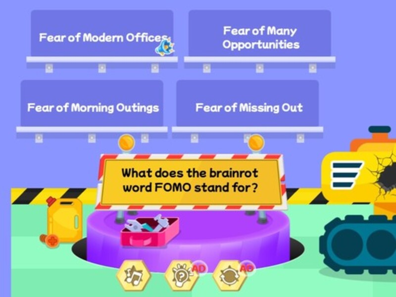 Spel Barnquiz: BrainRot Words Quiz på nätet