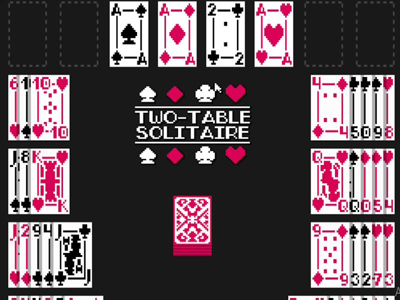 Spel Solitaire med två bord på nätet