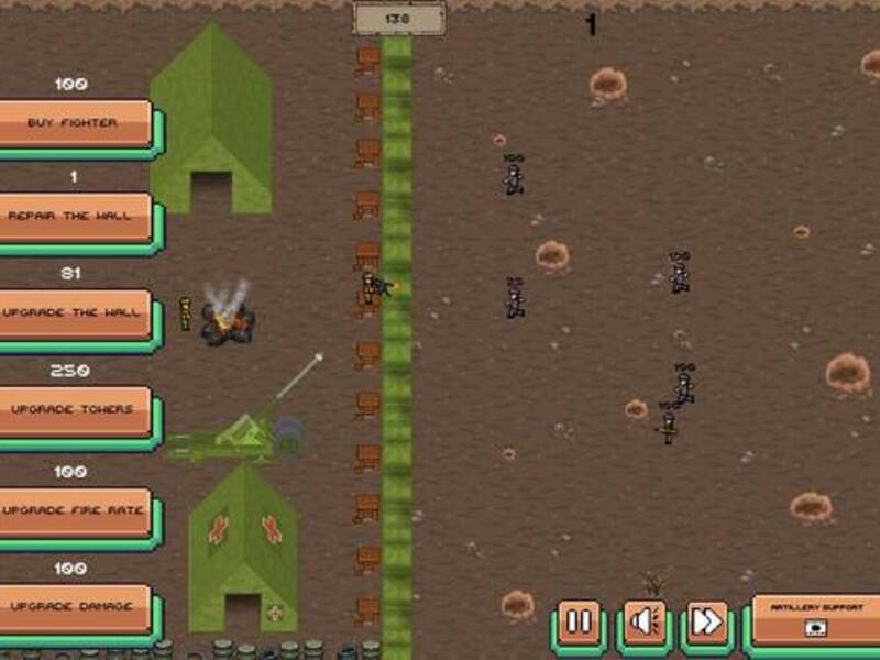 Spel WW2 frontlinjeförsvar på nätet