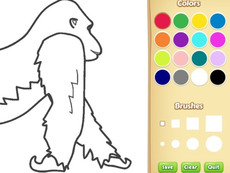Spel Gorilla målarbok för barn på nätet