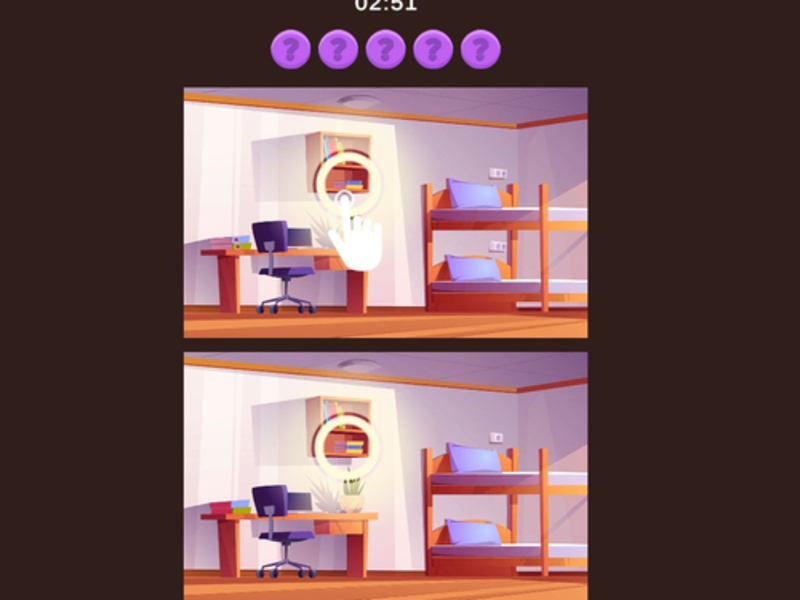 Spel Hitta skillnaderna i bilderna på nätet