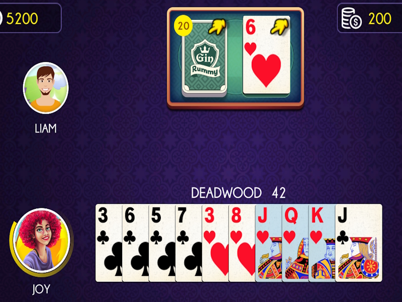 Spel Gin rummy på nätet