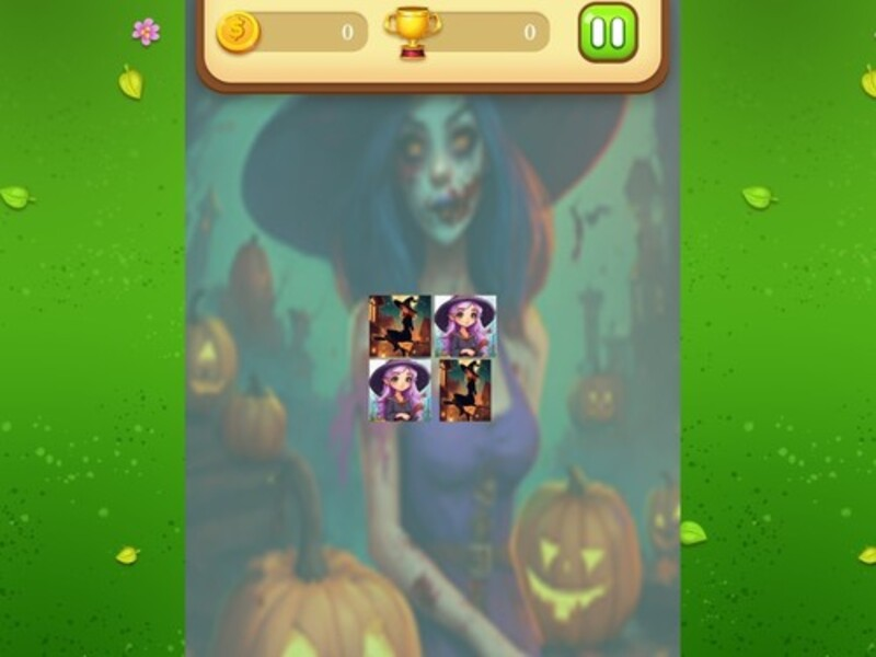Spel Halloween Witch Memory Match på nätet