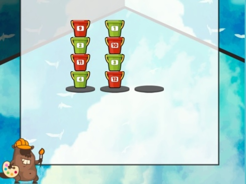 Spel Sortera hinkar på nätet