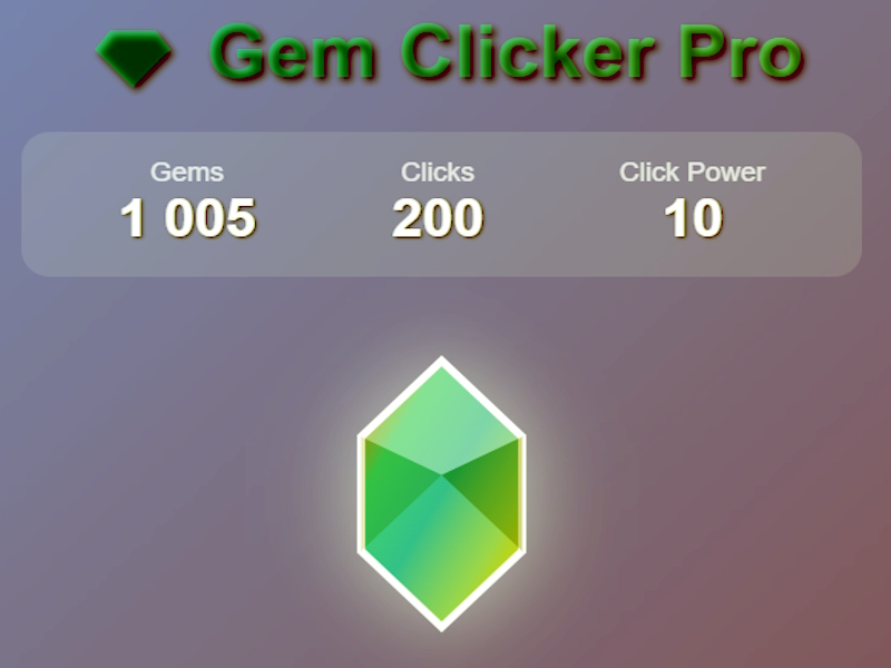 Spel Gem Clicker Pro på nätet