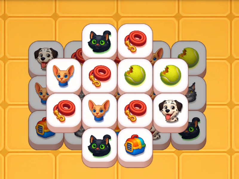 Spel Husdjur, hitta och slå samman kakelmatch på nätet