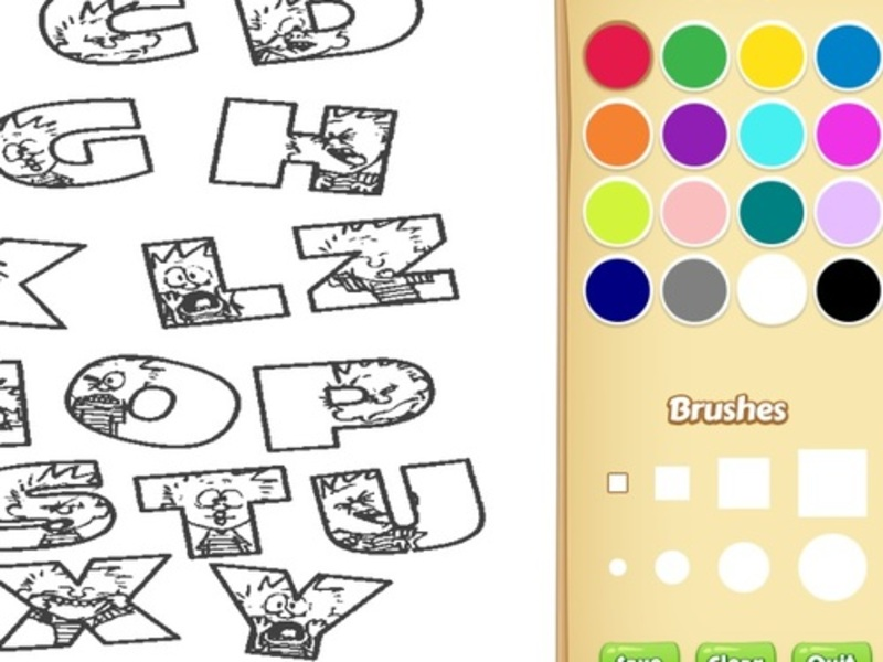 Spel Alfabet djur målarbok för barn på nätet