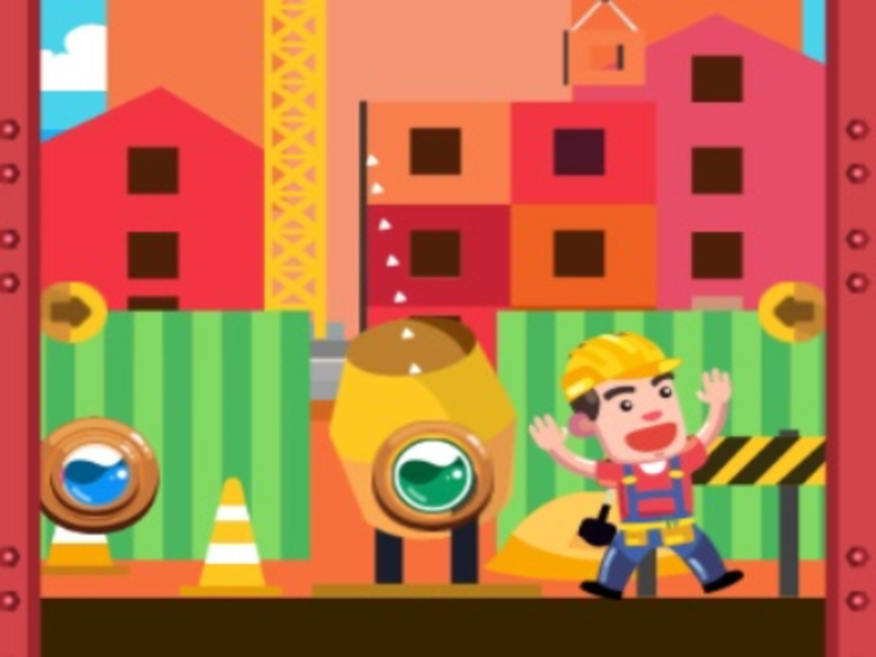 Spel Byggnadsarbetare bubbla skytt på nätet